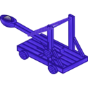 download Catapult clipart image with 225 hue color