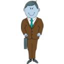 download Man In Suit clipart image with 180 hue color