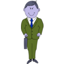 download Man In Suit clipart image with 225 hue color