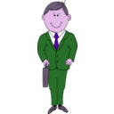 download Man In Suit clipart image with 270 hue color