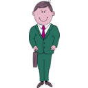 download Man In Suit clipart image with 315 hue color