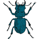 download Stag Beetle clipart image with 180 hue color