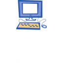 download Simple Computer clipart image with 0 hue color