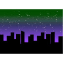 download City Sky clipart image with 270 hue color