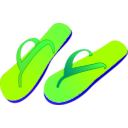 download Flipflops clipart image with 45 hue color