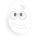 download Egg Wear Glasses clipart image with 180 hue color