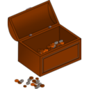 download Treasure Chest clipart image with 0 hue color