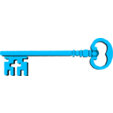 download Golden Key clipart image with 135 hue color