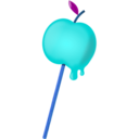 download Sugar Coated Apple clipart image with 180 hue color