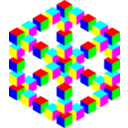 download Impossible Hexagon Cube clipart image with 0 hue color