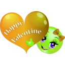 download Valentine Girl Smiley Emoticon clipart image with 45 hue color