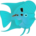 download Flowerhorn Fish 2 clipart image with 180 hue color