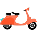 download Vespa 1957 clipart image with 180 hue color