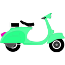 download Vespa 1957 clipart image with 315 hue color