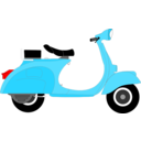 download Vespa 1957 clipart image with 0 hue color