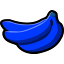 download Bananas Icon clipart image with 180 hue color
