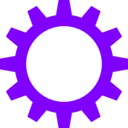download Cogwheel Symbol By Rones clipart image with 270 hue color