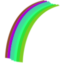 download Rainbow clipart image with 90 hue color
