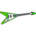 download Flying V Guitar clipart image with 90 hue color