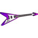 download Flying V Guitar clipart image with 270 hue color