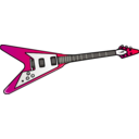 download Flying V Guitar clipart image with 315 hue color