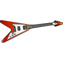 download Flying V Guitar clipart image with 0 hue color