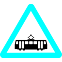 download Roadsign Tram clipart image with 180 hue color