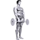 download Posing Bodybuilder clipart image with 45 hue color