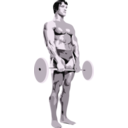 download Posing Bodybuilder clipart image with 90 hue color