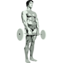 download Posing Bodybuilder clipart image with 270 hue color