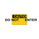 download Caution Do Not Enter clipart image with 0 hue color