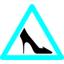 download Shoe Traffic Sign clipart image with 180 hue color
