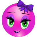 download Cute Girl Smiley Emoticon clipart image with 270 hue color