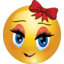 download Cute Girl Smiley Emoticon clipart image with 0 hue color