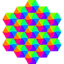 download Swirly Hexagon Tessellation clipart image with 90 hue color