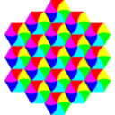 download Swirly Hexagon Tessellation clipart image with 0 hue color