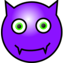 download Emoticons Devil Face clipart image with 225 hue color