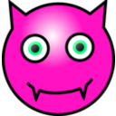 download Emoticons Devil Face clipart image with 270 hue color