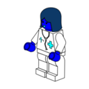 download Lego Town Female Doctor clipart image with 180 hue color