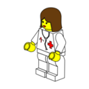 download Lego Town Female Doctor clipart image with 0 hue color