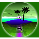 download Lost Island clipart image with 225 hue color