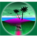 download Lost Island clipart image with 270 hue color