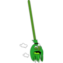 download Angry Broom clipart image with 90 hue color