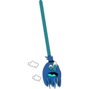 download Angry Broom clipart image with 180 hue color