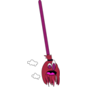 download Angry Broom clipart image with 315 hue color