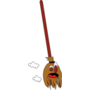 download Angry Broom clipart image with 0 hue color