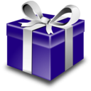 download Purple Present clipart image with 315 hue color