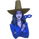 download Witch clipart image with 225 hue color