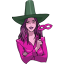 download Witch clipart image with 315 hue color