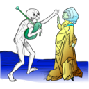 download Dance Macabre 9 clipart image with 135 hue color